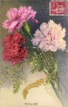 Fleur Oeillet - Carnation - CPA 