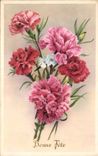 Fleur Oeillet - Carnation - Bonne Fete - CPA 