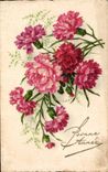 Fleur Oeillet - Carnation - Bonne Annee - CPA 