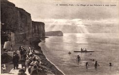 Mesnil Valley - the Beach and Cliffs - CPA