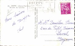 Dieppe - llegada de Londres - CPA