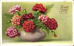 Fleurs Oeillet - Carnation - Bonne Fete - CPA 