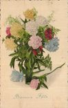 Fleurs Oeillet - Carnation - Bonne Fete - CPA 