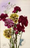 Fleurs Oeillet - Carnation - Vive Ste Marie - CPA 