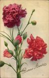 Fleurs Oeillet - Carnation - Bonne Annee - CPA 