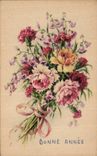 Fleurs Oeillet - Carnation - Bonne Annee - CPA 