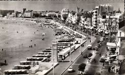 Sands Olonne - the Embankment and the Beach Volleyball Ball Volley ball - CPA