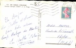 Sands Olonne - Avenue Georges Cup and the Beach - CPA