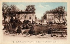 The Rock on Yon - the Public garden and the street Jean Jaures - CPA