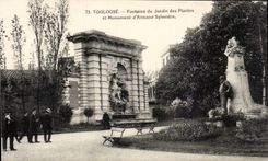 Toulouse - fuente del jardin botAnico - monumento Armand Silvestre - CPA