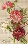 CPA Fantaisie Fleurs Amitie 