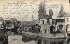 CPA Chartres Vue sur l Eure prise de la Courtille