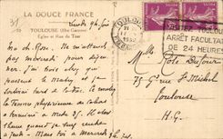 Iglesia de CPA Toulouse y calle de la vuelta