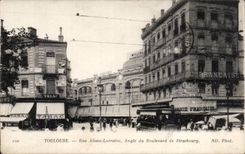 Angulo de Lorena Alsacia de la calle de CPA Toulouse del bulevar de Estrasburgo
