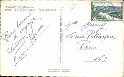 CPSM Avranches el aire visto del jardin publico