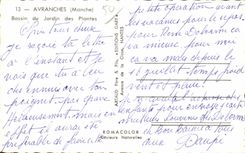 Lavabo de CPSM Avranches del jardin botAnico