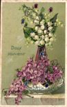 Fleurs Muguet - Lily of the Valley - Doux Souvenir - CPA 