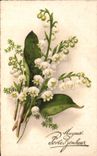 Fleurs Muguet - Lily of the Valley - Porte Bonheur - CPA 