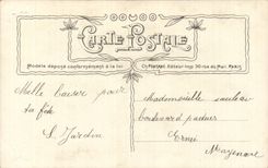 Fleurs Muguet - Lily of the Valley - brouette - souvenir - CPA 