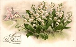 Fleurs Muguet - Lily of the Valley - Porte Bonheur - CPA 