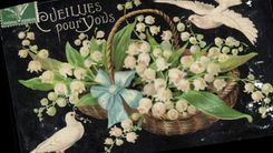 Fleurs Muguet - Lily of the Valley - Porte Bonheur Colomnbe - CPA 