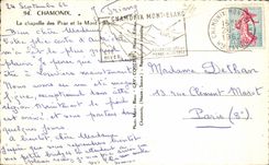 Chamonix - La Chapelle of Praz and the Mount Blanc - CPA