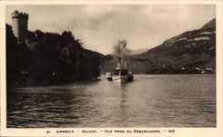Annecy - Le Lac - Duingt - Vue prise du Debarcadere - CPA