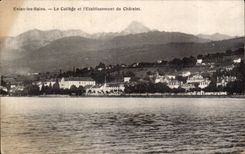 Evian les Bains - the College and Establishment of Chatelet - CPA