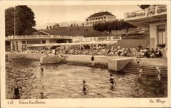 Evian les Bains - the Beach - CPA