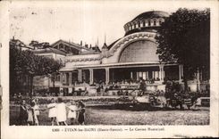 Les Bains - el casino municipal de Evian - ninos - CPA