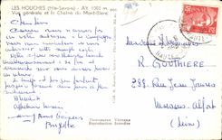 La opinion de CPSM Houches y lo encadena montaje Blanc