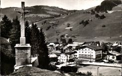 CPA Megeve the cross Saint Michel and the casino