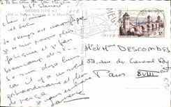 CPA Megeve winter Station and the Mount Blanc