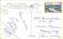 CPSM Megeve switches green Aiguille of the South seen of rochebrune