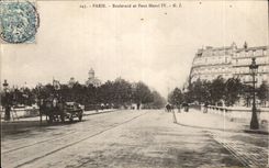 CPA Paris Boulevard and bridge Henri IV