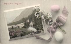 CPA Fantaisie Joyeuses Paques Easter