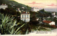 - Vista hacia Large Hotel y Victoria Hotel - CPA graso