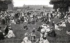 Versaille - jardines de Versaille - mientras que para agua grande que espera - CPA