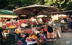 La Cote d Azur - Le Marche aux Fleurs - CPA 