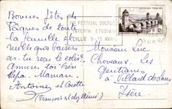 Fetes - Voeux - Holiday - Paques - Easter - Ostern - family of chicks - CPA