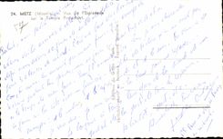 Metz - vista de la explanada - CPA