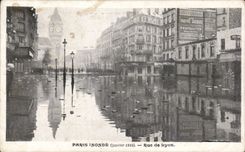CPA Floods January 1910 Paris Street of Lyon