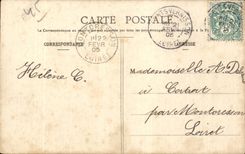 CPA Nogent under Vernisson School forestiere of the Bars (old country cottage)