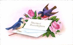 CPA Fantasy Happy birds birthday