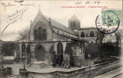 CPA Trawl-nets on the Marne church Saint Jean