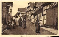 CPA Alsace Return church Folklore