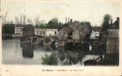 CPA Mans Pontlieue the old bridge