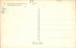 CPSM Sands on the Sarthe abbey of Solesmes