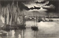Sands Olonne - With the Moonlight - the Port - CPA