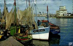 Sands Olonne - Tuna boats in the Port - CPA